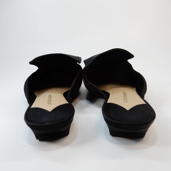ANTONIO MELANI Lex Ornamented Backless Mules Slip On Shoes Size 6.5 Black NEW - Picture 7 of 15